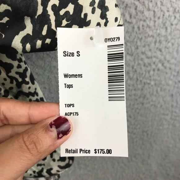 New Lola & Sophie Womens Snakeskin Print Blouse With Zipper Details S - Picture 10 of 16